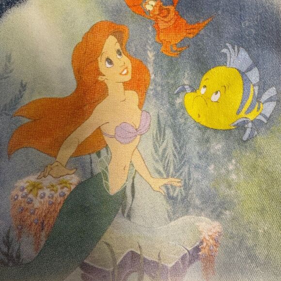 Disney Princess Jean‎ Jacket Girls Large Blue The Little Mermaid Button Up Denim - Picture 6 of 9